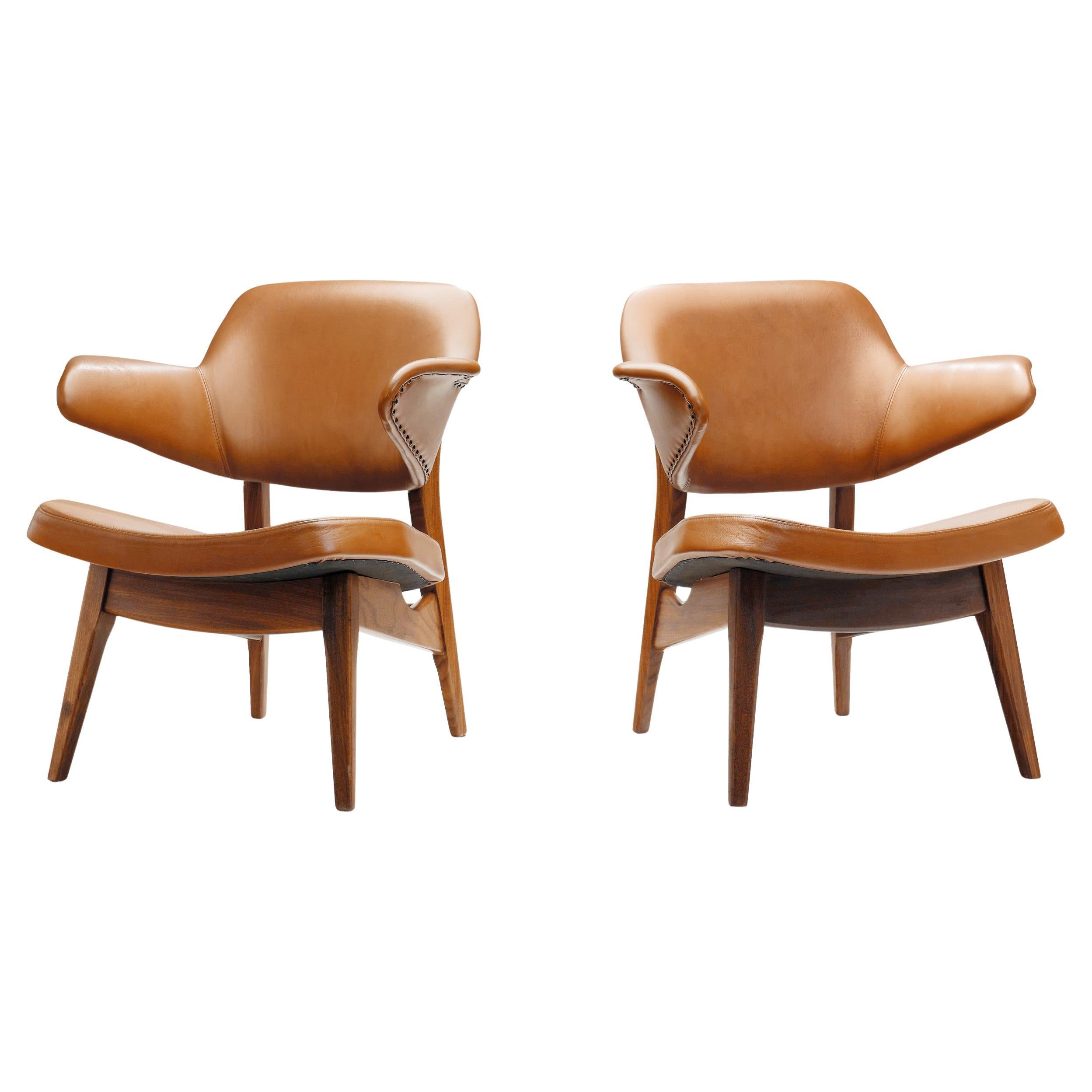 A Pair of "Penguin" Armchairs by Louis van Teeffelen, The Netherlands 1960s