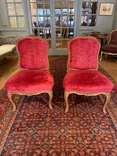 Pair of Period Louis XV Beechwood Salon Chairs 'Mid 18th Century'