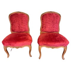 Pair of Period Louis XV Beechwood Salon Chairs 'Mid 18th Century'