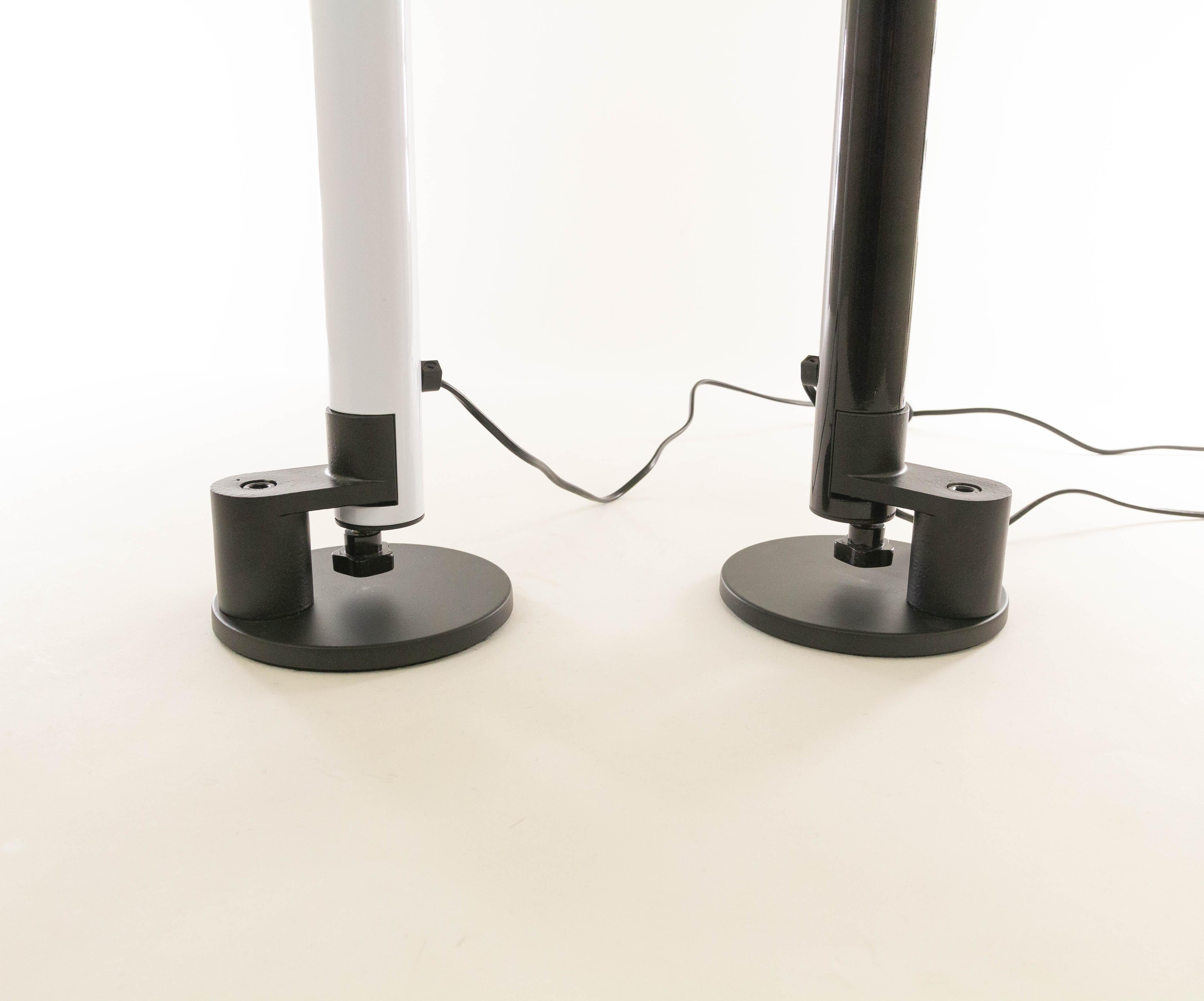 Aluminum Pair of Periscopio Table Lamps by Danilo & Corrado Aroldi for Stilnovo, 1960s For Sale