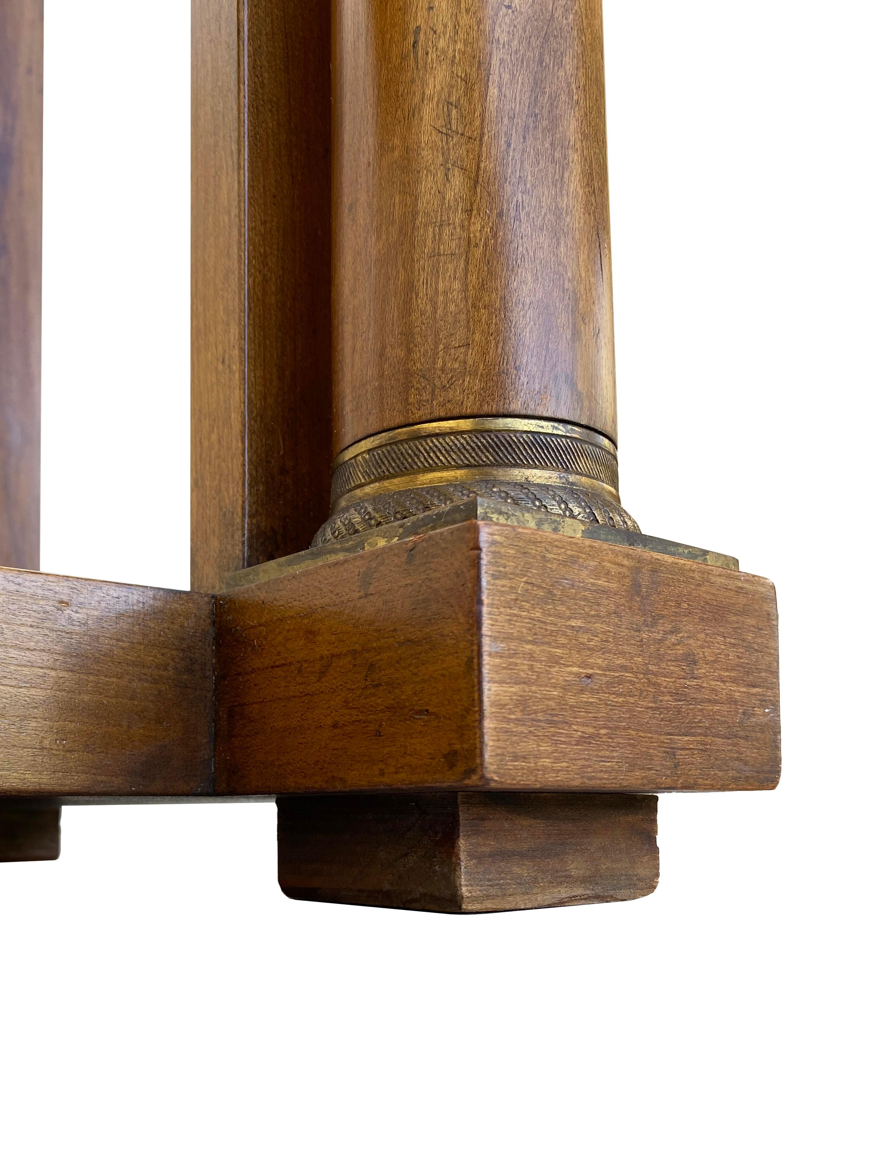 A Pair of Neoclassical Nightstands with Marble Tops by Baker Furniture For Sale 12