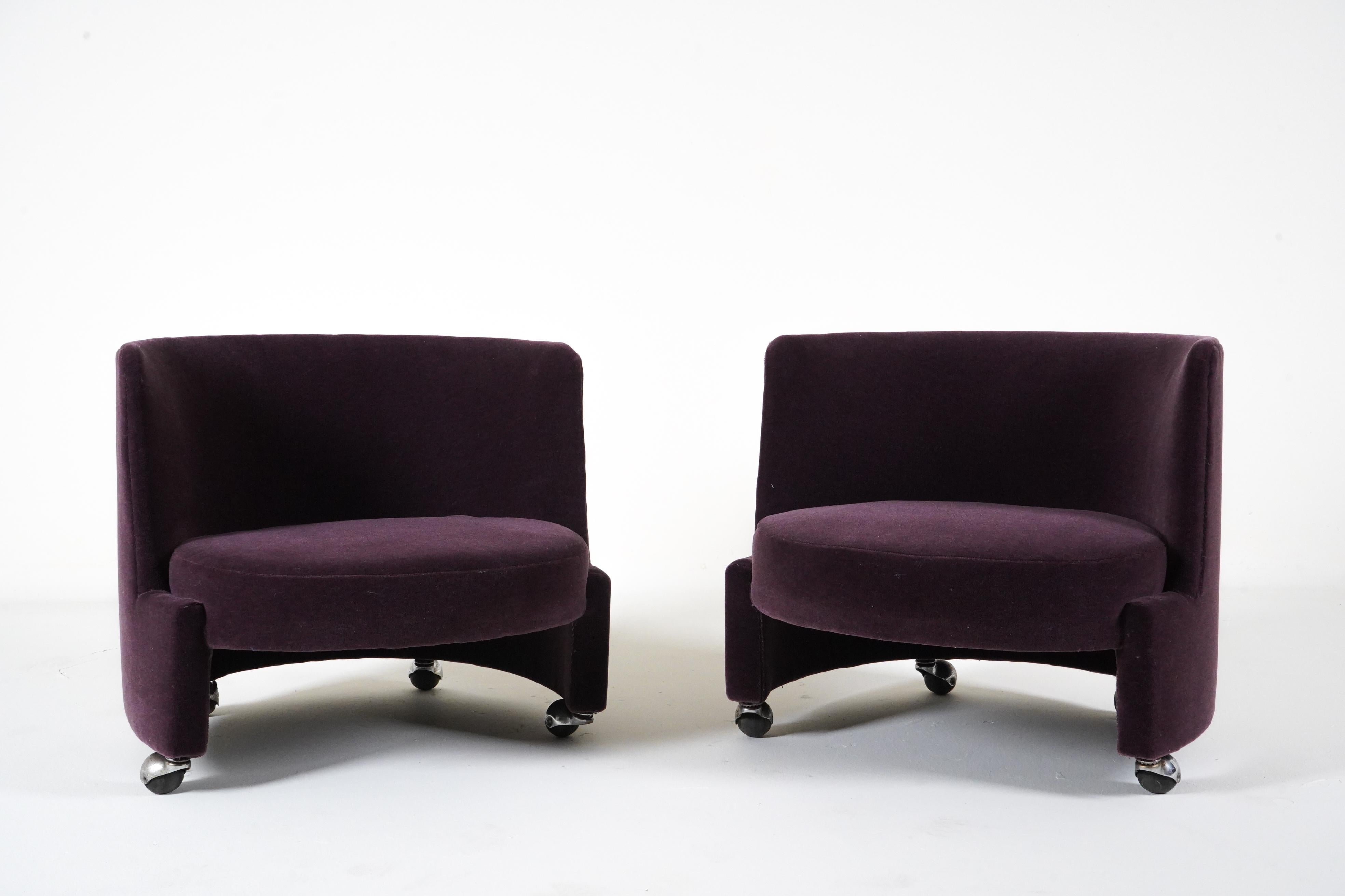 20th Century A Pair of Petite Mid-Century Socialist Lounge Chairs  For Sale