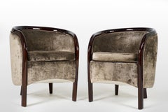 Pair of Petite Round Back Armchairs