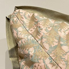 A Pair of Pieced and Mitered Fortuny Cushions in the Puimette Pattern