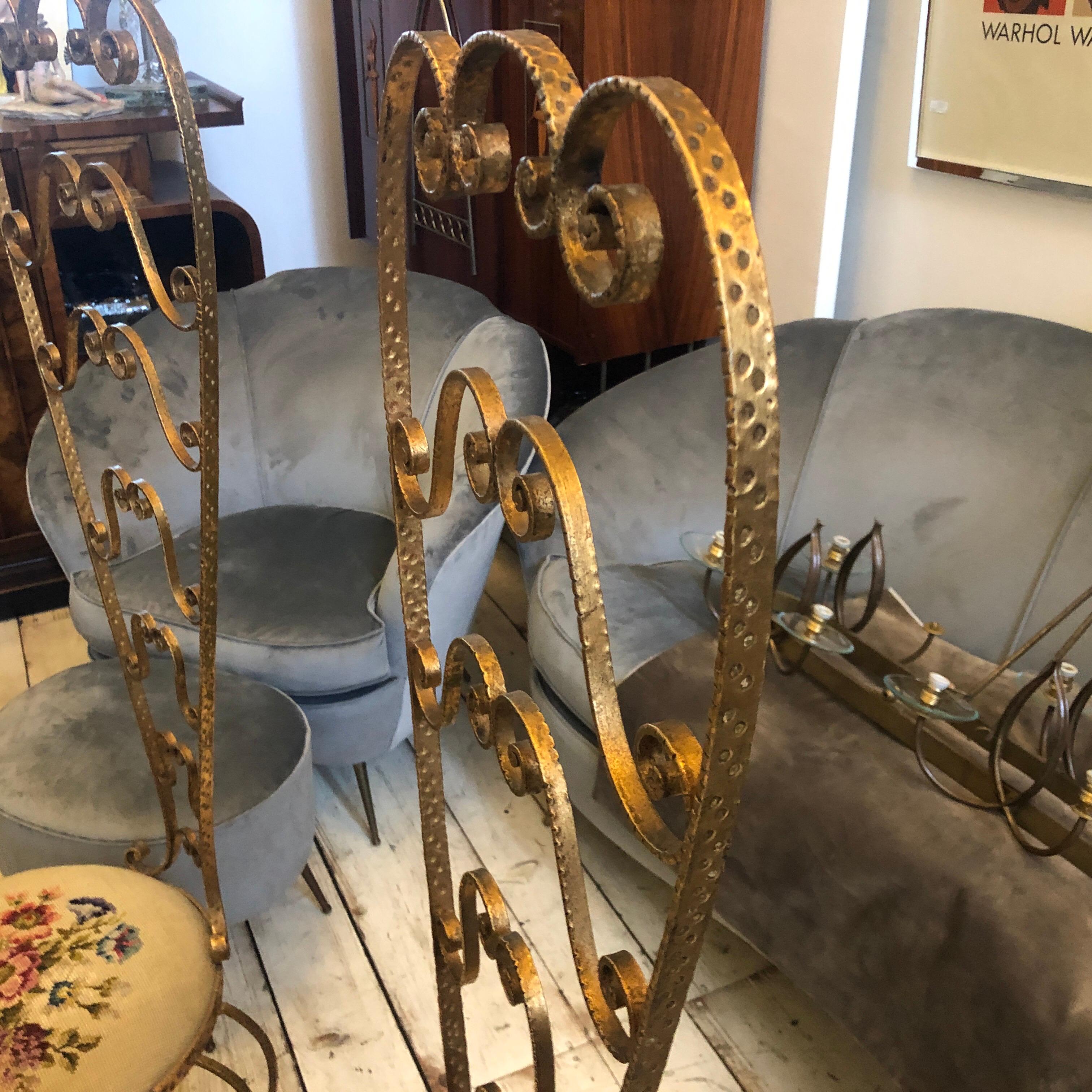 Pair of Pier Luigi Colli Mid-Century Modern Vanity Chairs, circa 1950 In Good Condition In Aci Castello, IT