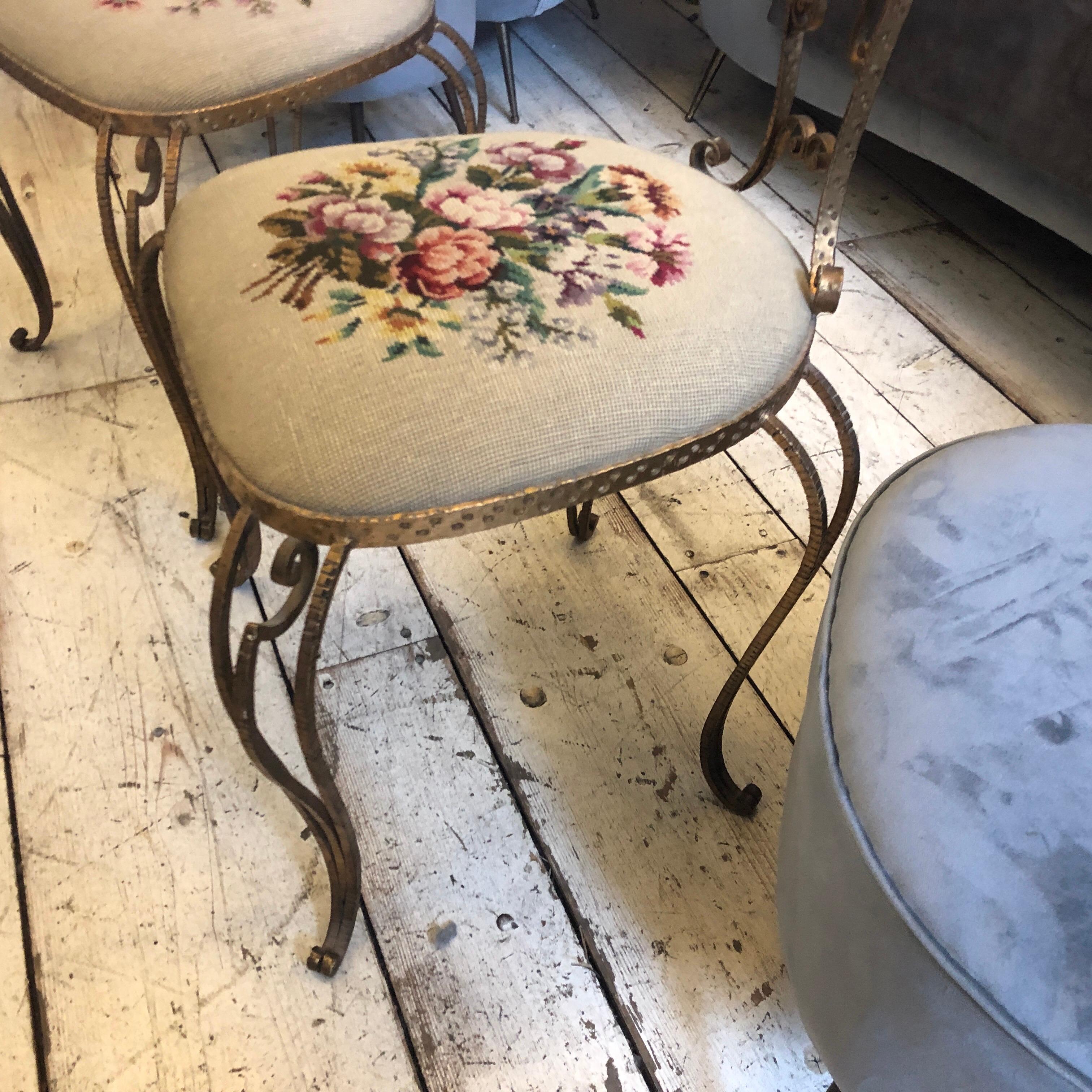 20th Century Pair of Pier Luigi Colli Mid-Century Modern Vanity Chairs, circa 1950