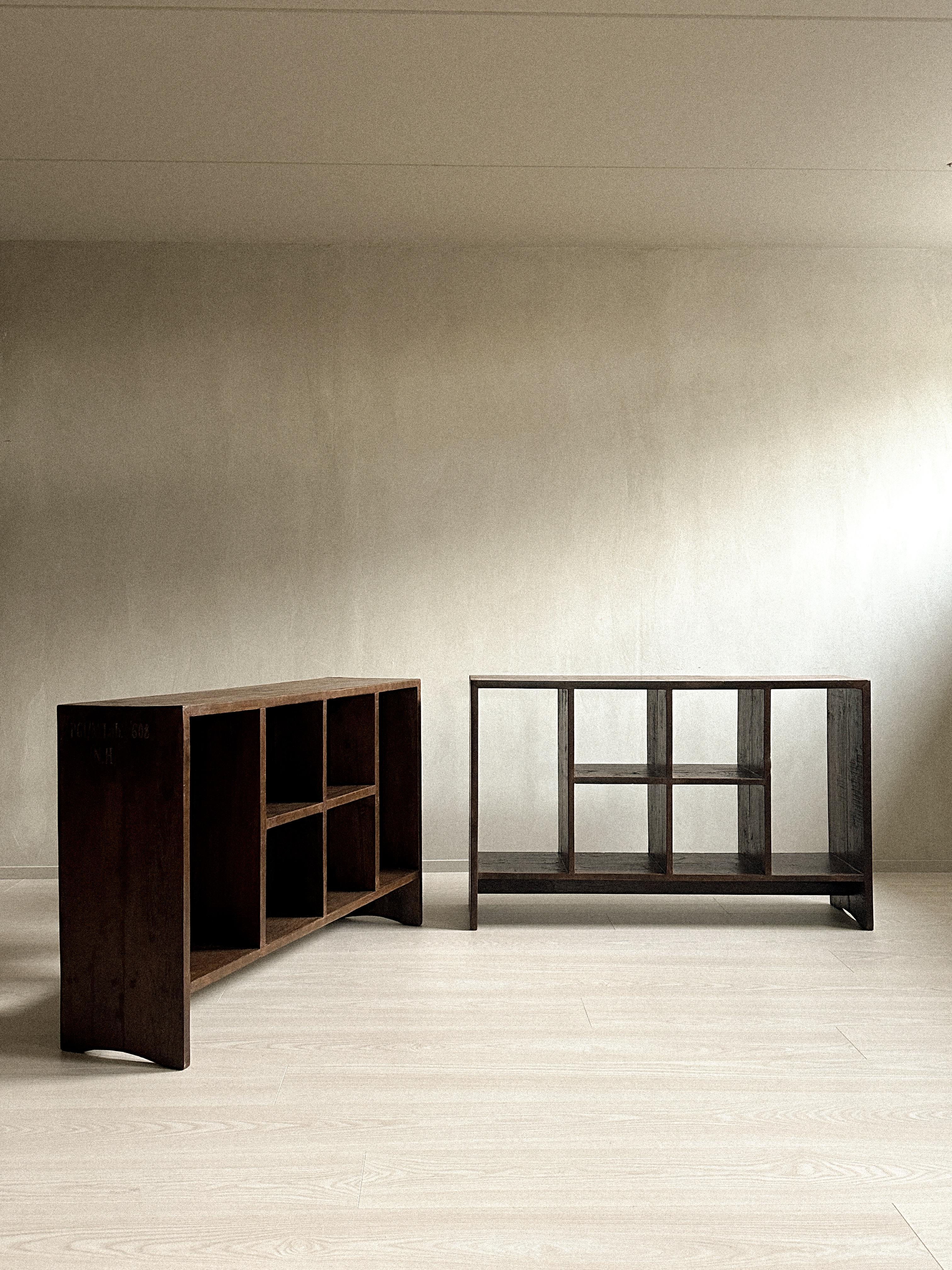 A Pair of Pierre Jeanneret '1896-1967' 'PJ-R-27-A' File Racks, India, 1950s For Sale 8