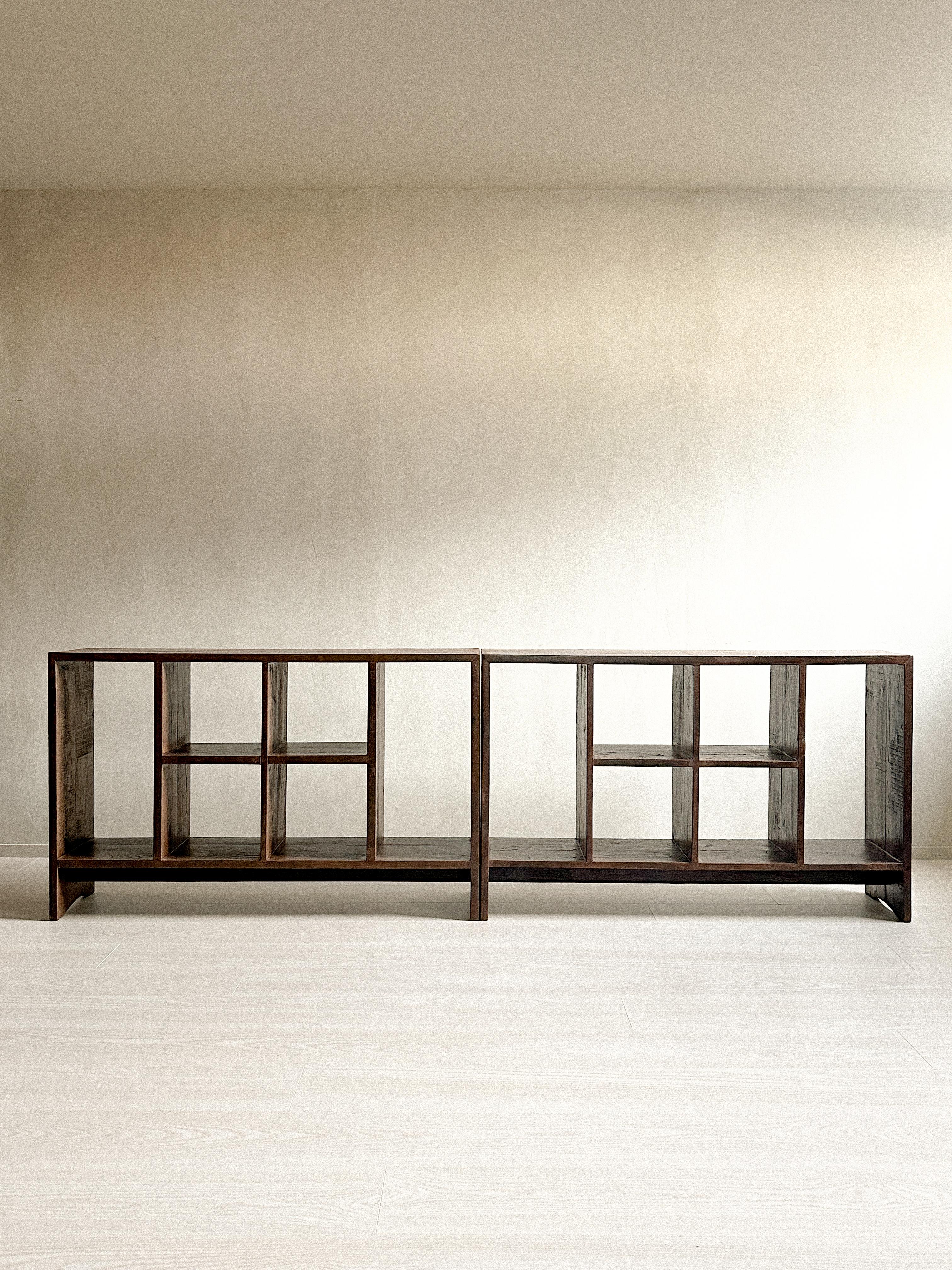 Mid-Century Modern A Pair of Pierre Jeanneret '1896-1967' 'PJ-R-27-A' File Racks, India, 1950s For Sale