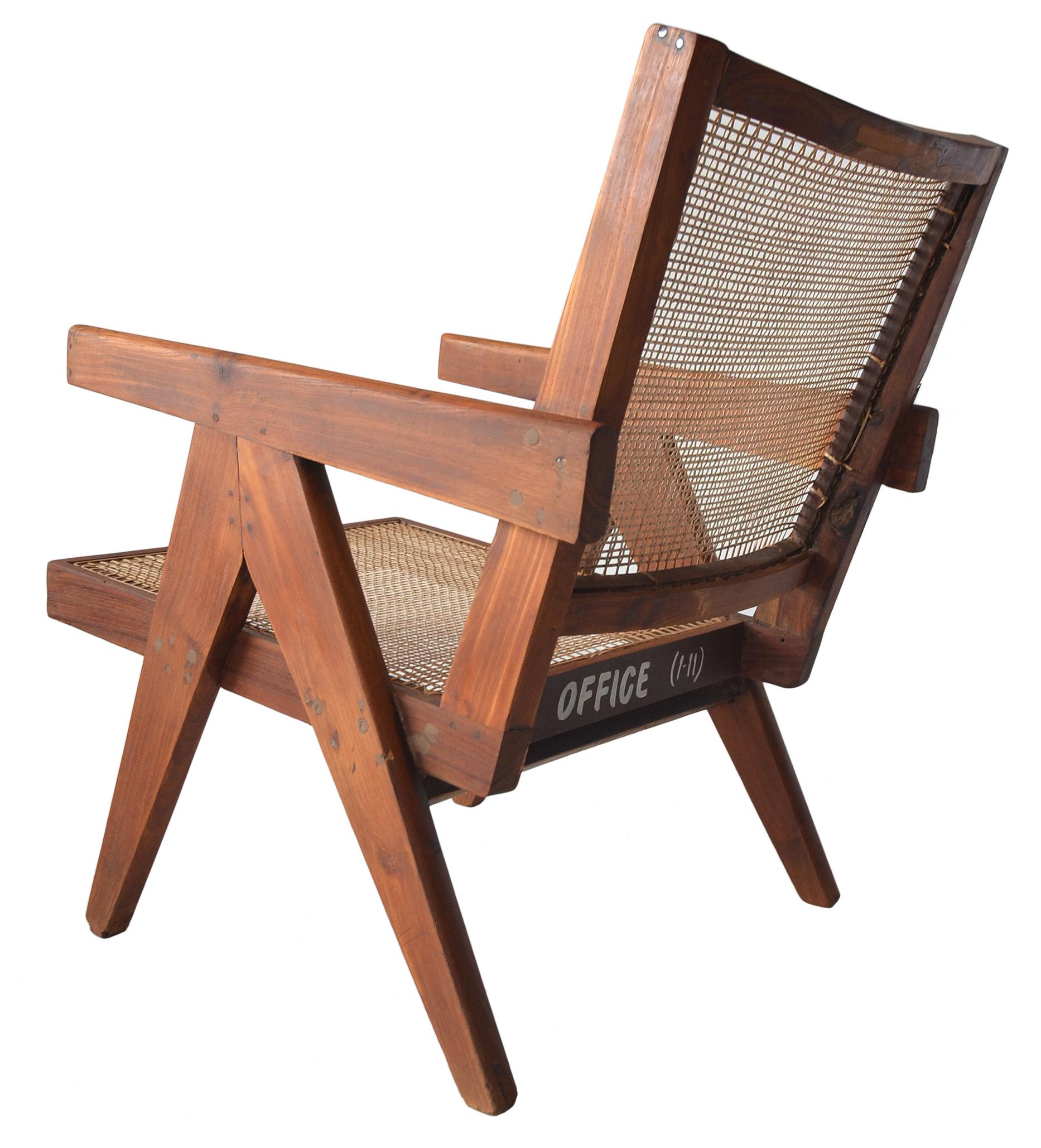 Rosewood Pair of Pierre Jeanneret Low Chairs