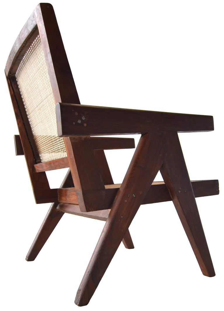 Pair of Pierre Jeanneret Low Chairs For Sale at 1stDibs