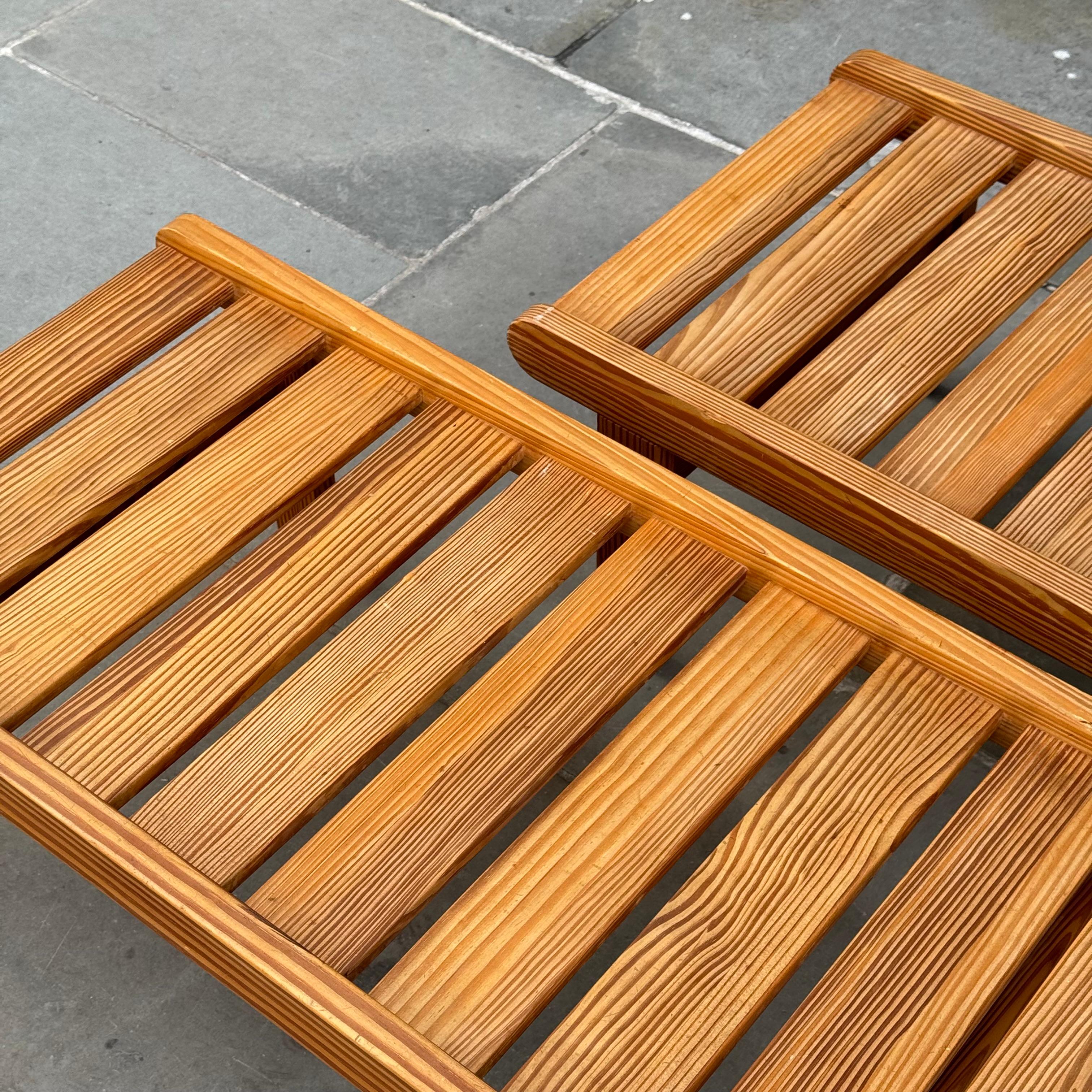 Mid-20th Century A Pair of Pine Benches, Bernt Petersen, Denmark For Sale