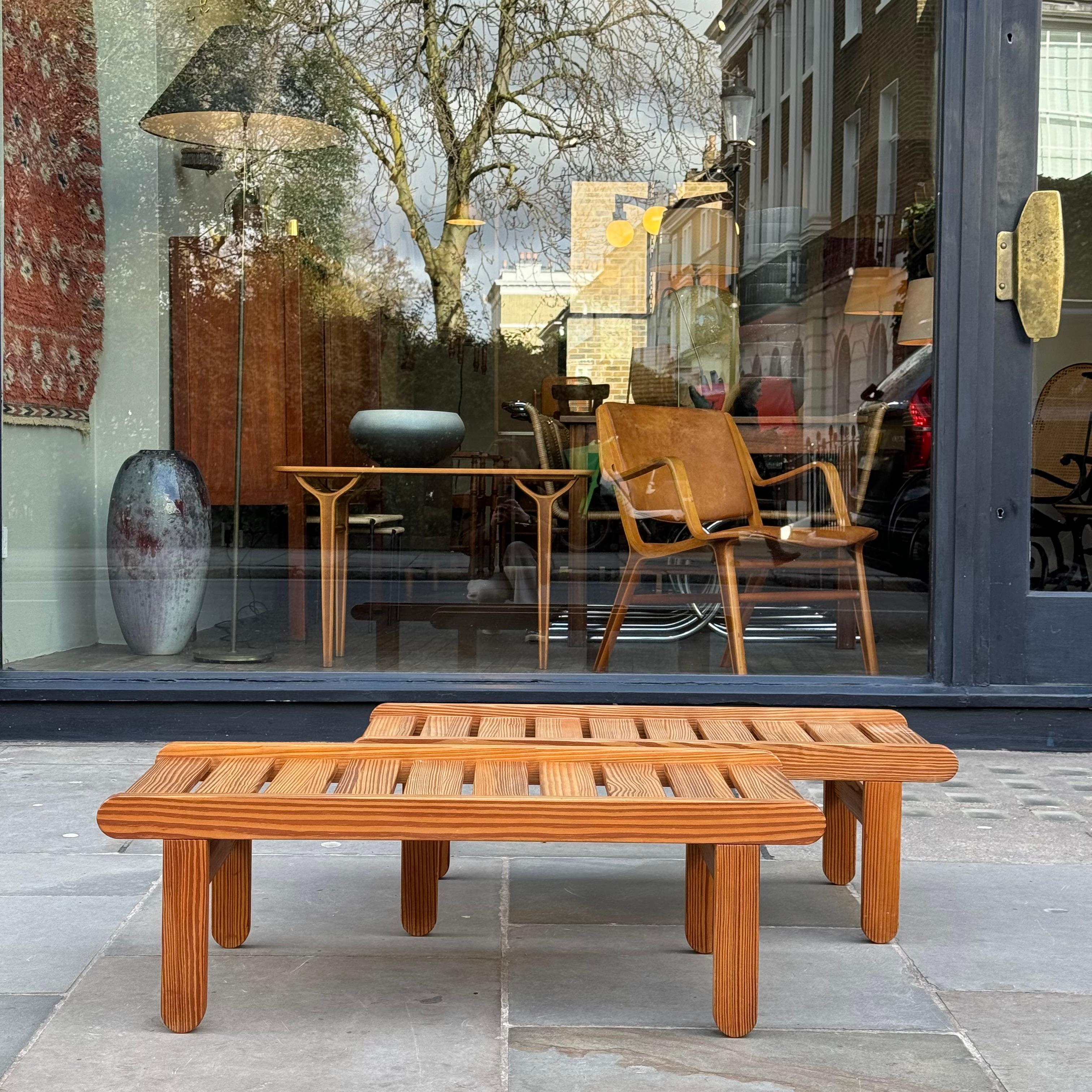 A Pair of Pine Benches, Bernt Petersen, Denmark For Sale 1