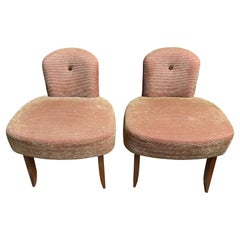 A pair of pink 1940s Art Deco Cocktail Chairs