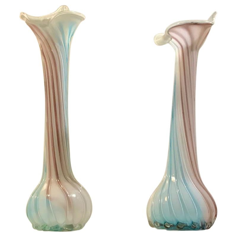 Swedish art glass bullicante bud vase - jack in the pulpit factory outlet s...