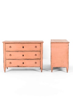A Pair of Pink Spanish Chest of Drawers