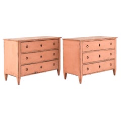 A Pair of Pink Spanish Chest of Drawers