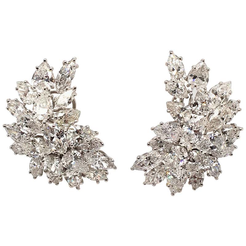 Antique Diamond Clip-on Earrings - 2,511 For Sale at 1stdibs