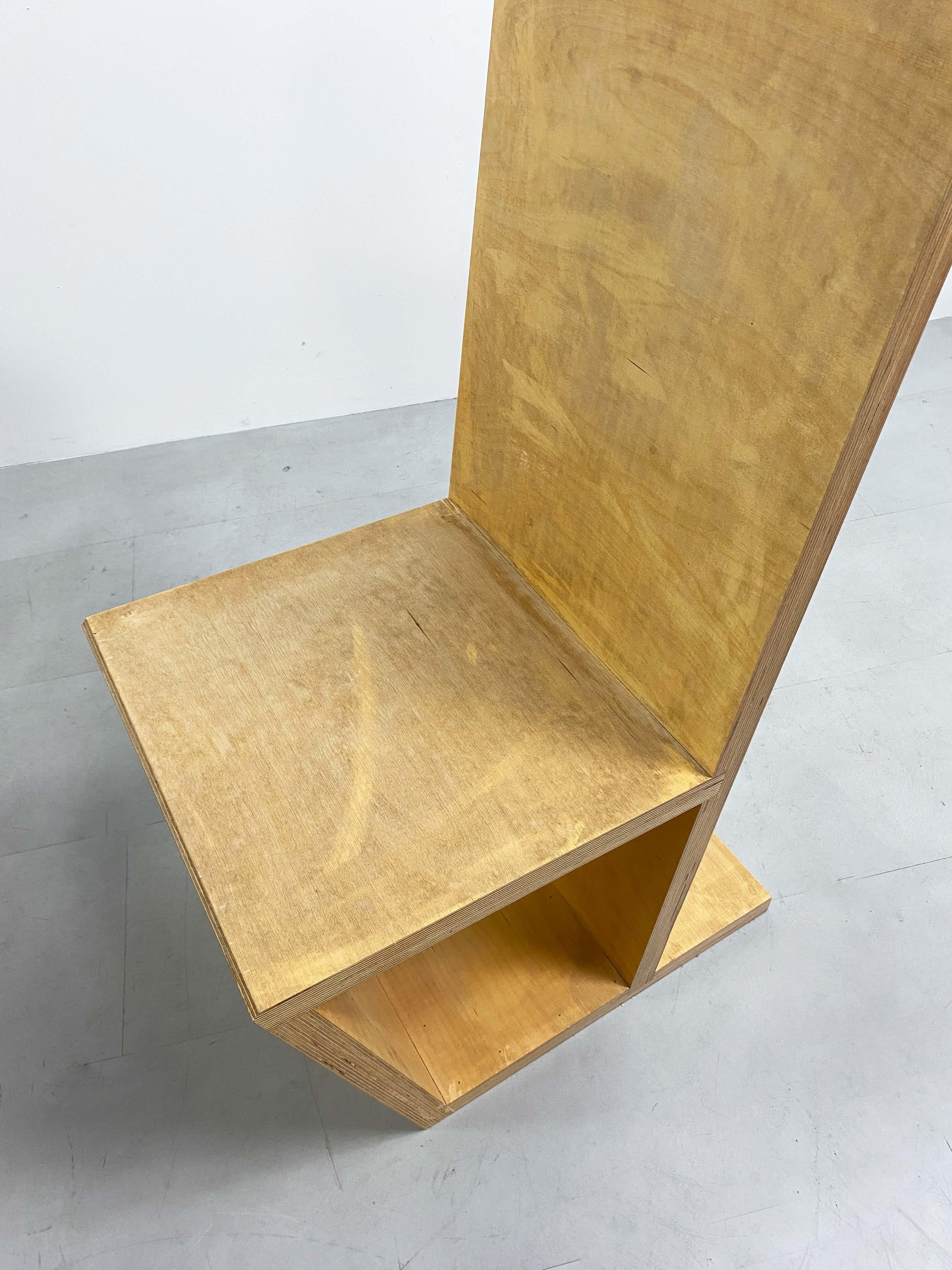 De Stijl Pair of Plywood Dutch Constructivist Style Chairs
