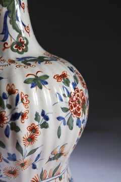 Pair of Polychrome Delft Ceramic Vases as Table Lamps