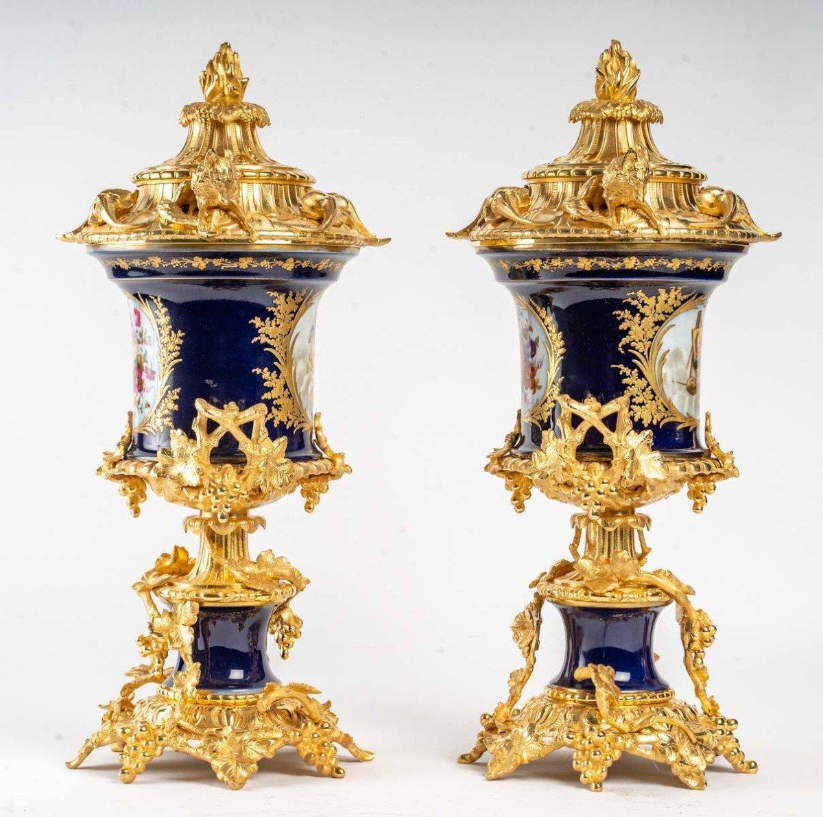 Pair of Porcelain and Gilt Bronze Vases 2