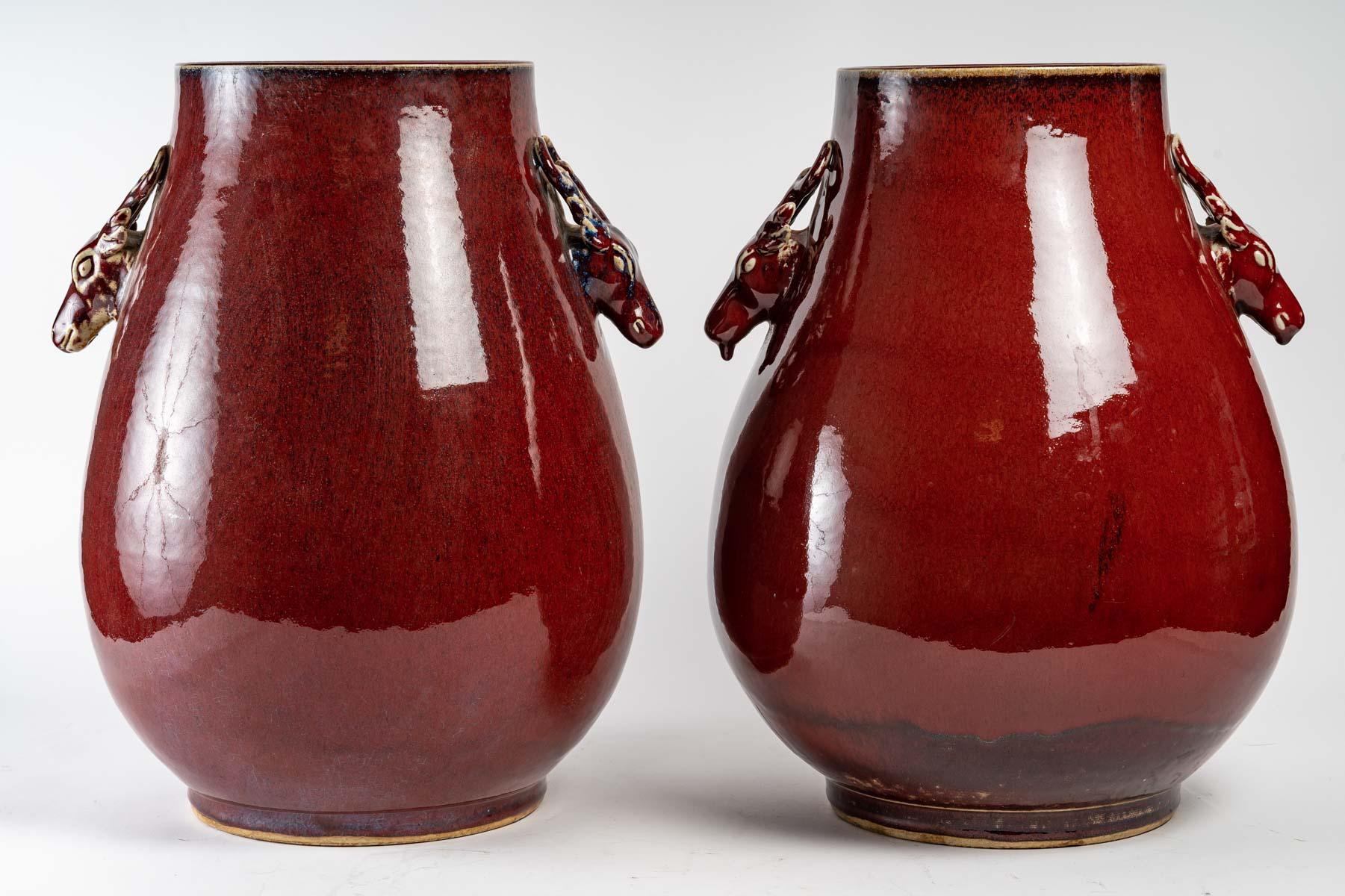 20th Century Pair of Porcelain Vases