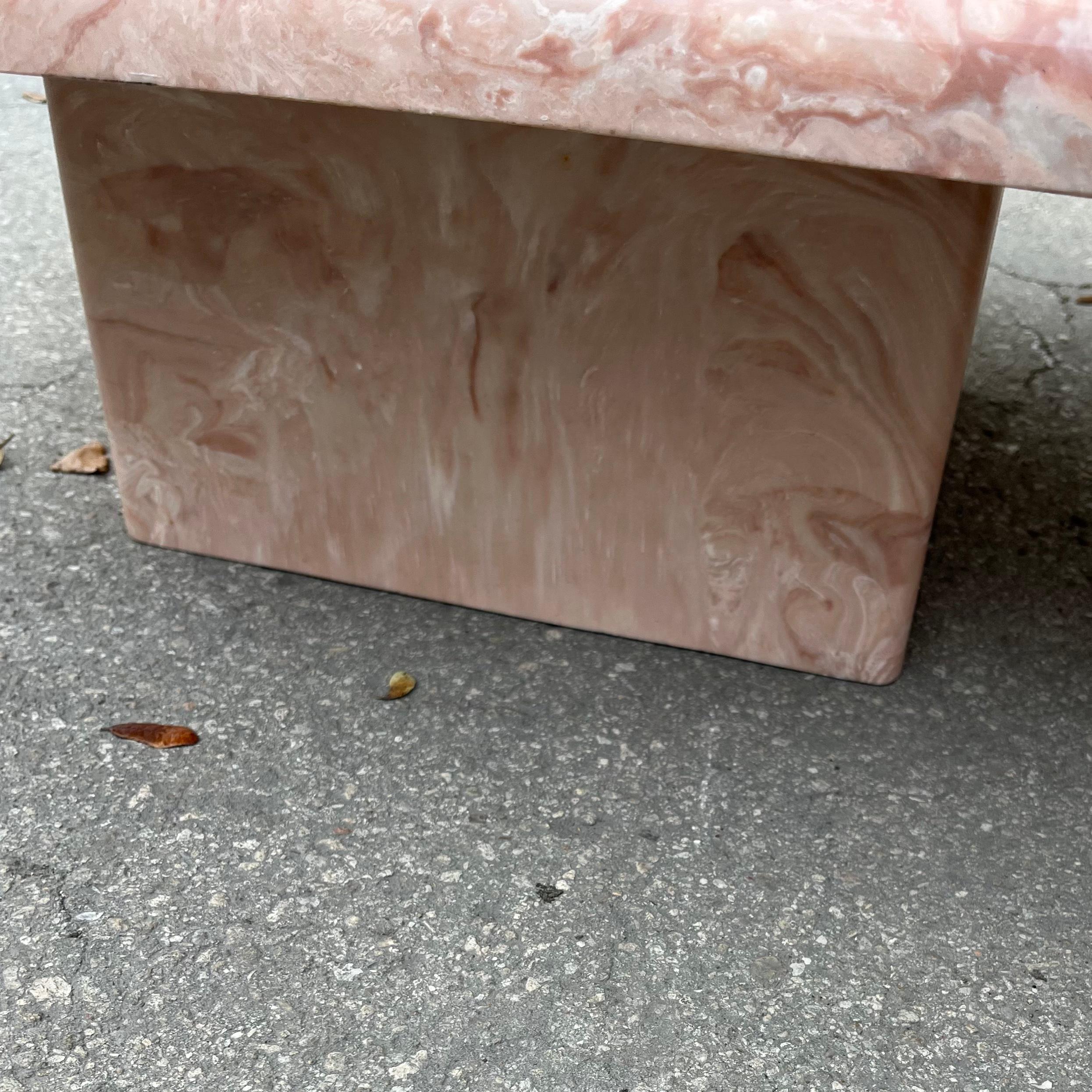 A Pair of Post Modern Faux Marble Resin Nesting Tables. Circa 1980s For Sale 14