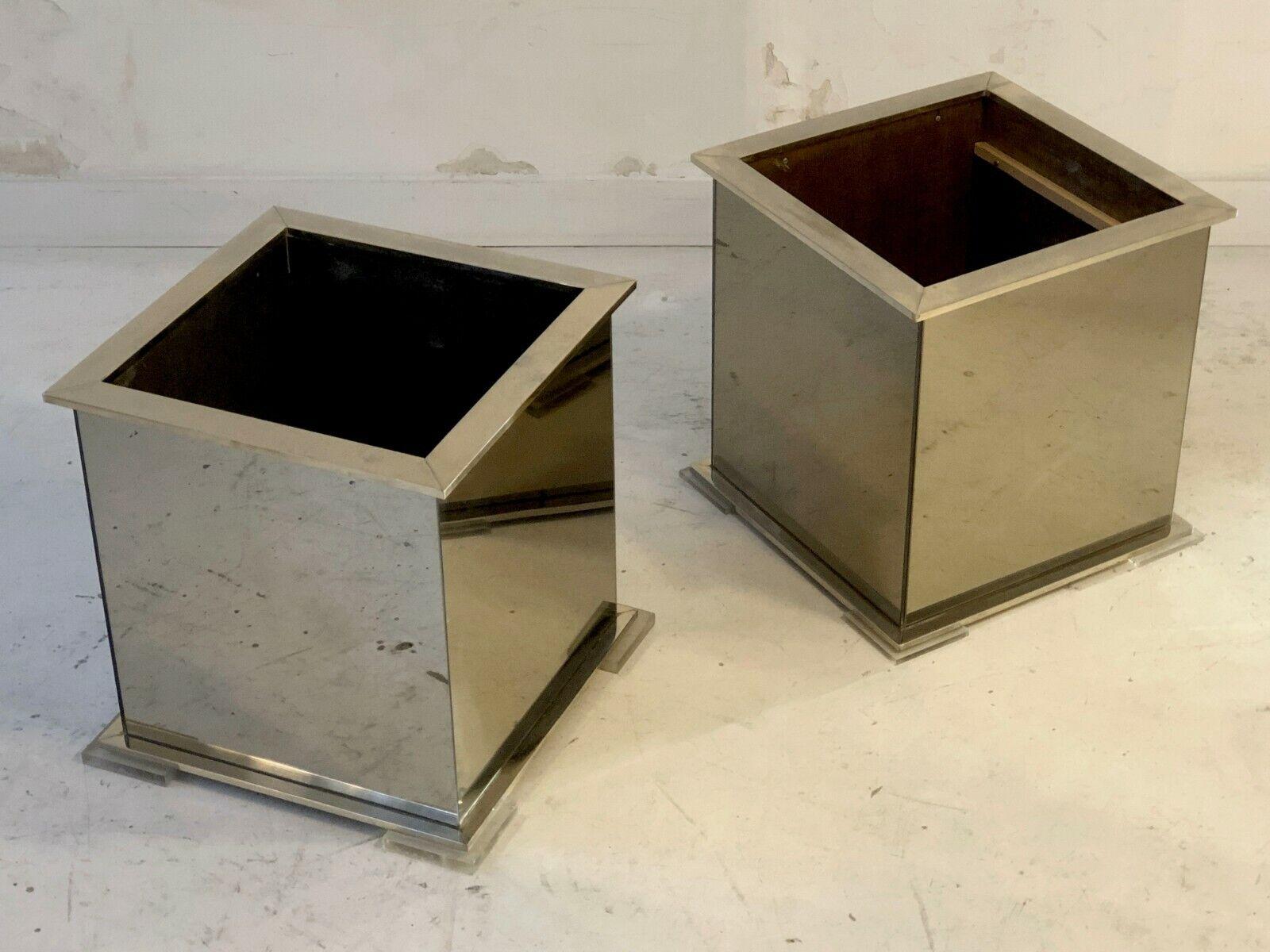 French A Pair of POST-MODERN PLANTERS by GUY LEFEVRE for MAISON JANSEN, France 1970 For Sale