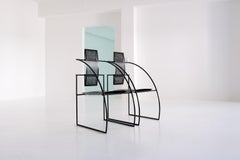 A pair of post-modern Quinta dining chairs by Mario Botta for Alias, Italy 1984