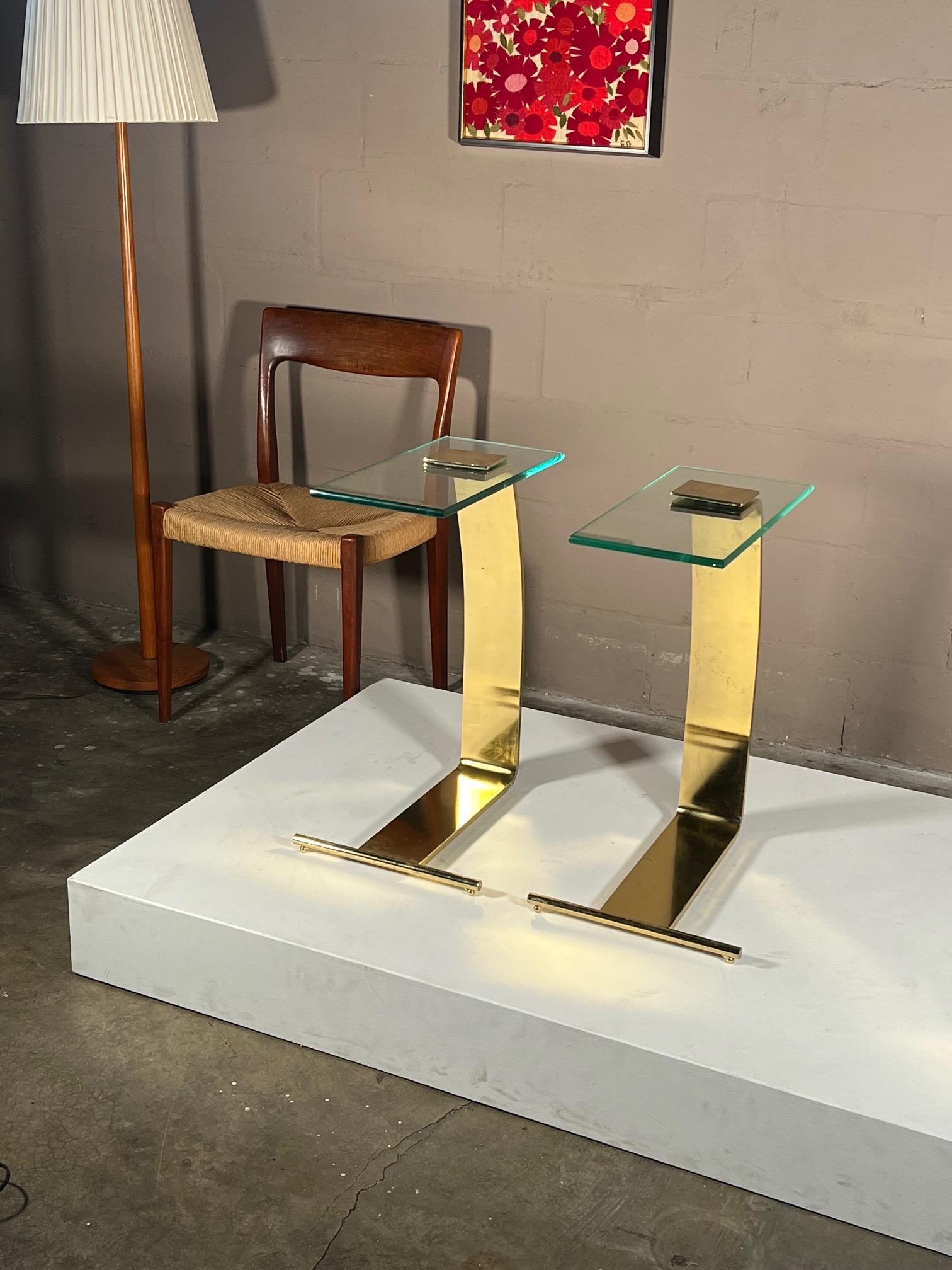 Post-Modern Pair of Postmodern Dia Side Tables