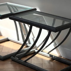 A pair of postmodern end tables, late 20th century