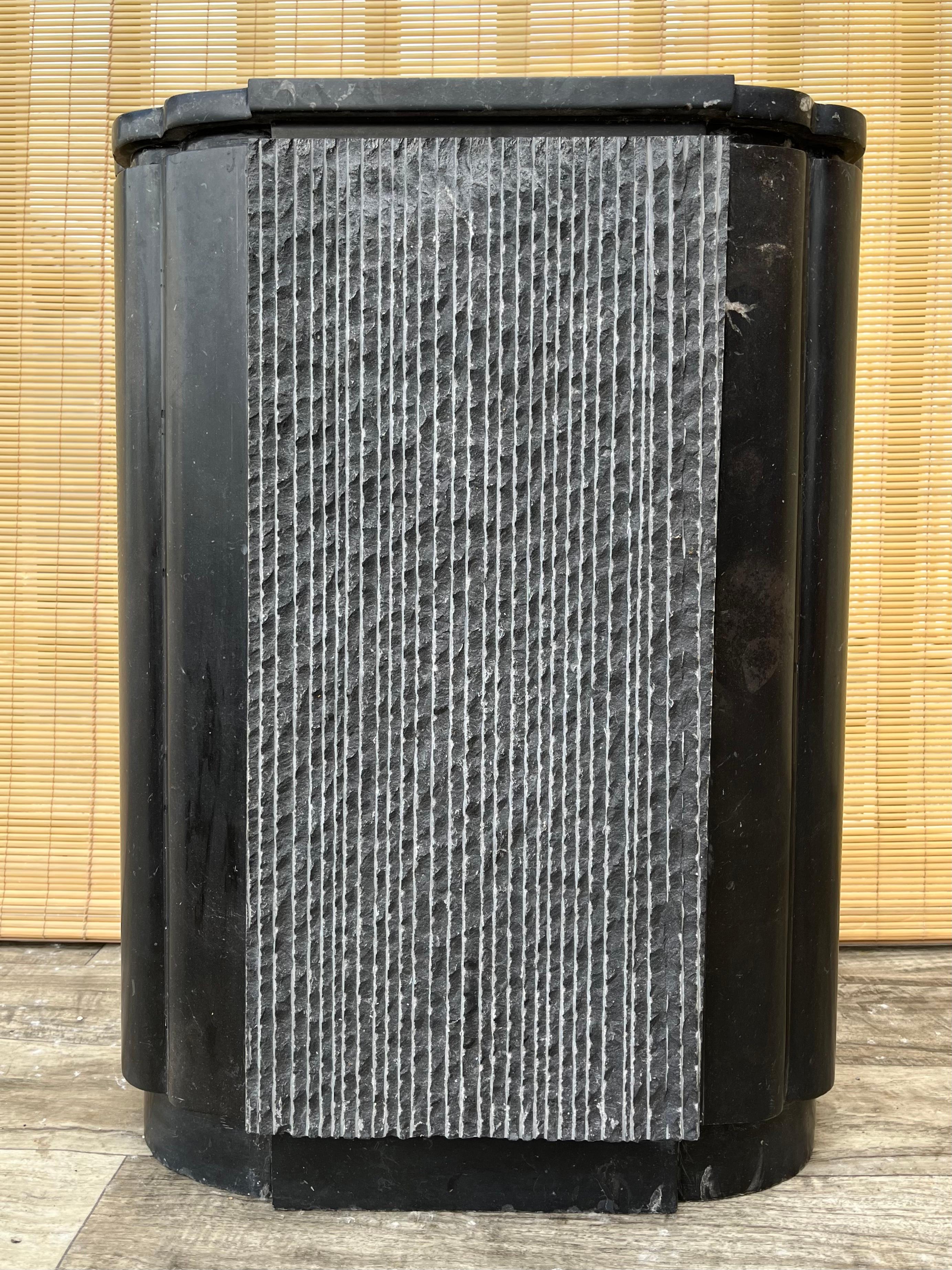 Unknown A Pair of Postmodern Marble Pedestals. Circa 1980s. For Sale