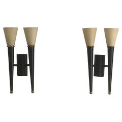 Ein Paar POSTMODERN NEOCLASSICAL-Wandleuchter LAMPS, Frankreich 1990-2000