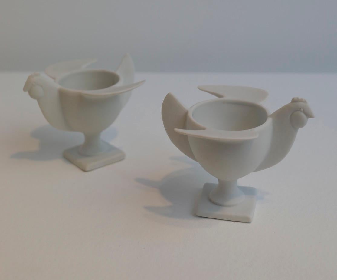 Un par de hueveras Poules
1990
Porcelana
7,4 x 8 x 8,8 cm