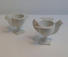 A Pair of Poules Egg Cups by Lalanne