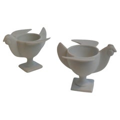 A Pair of Poules Egg Cups by Lalanne