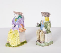 Pareja de jarras de loza provenzal Vineyard