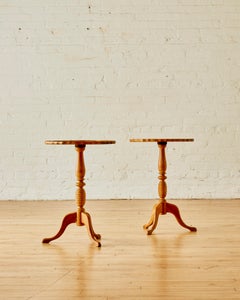 A Pair of Quarter-Sawn Oak Accent Tables