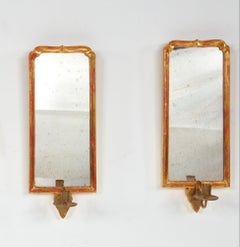 A Pair of Queen Anne Gilt Candle Sconces