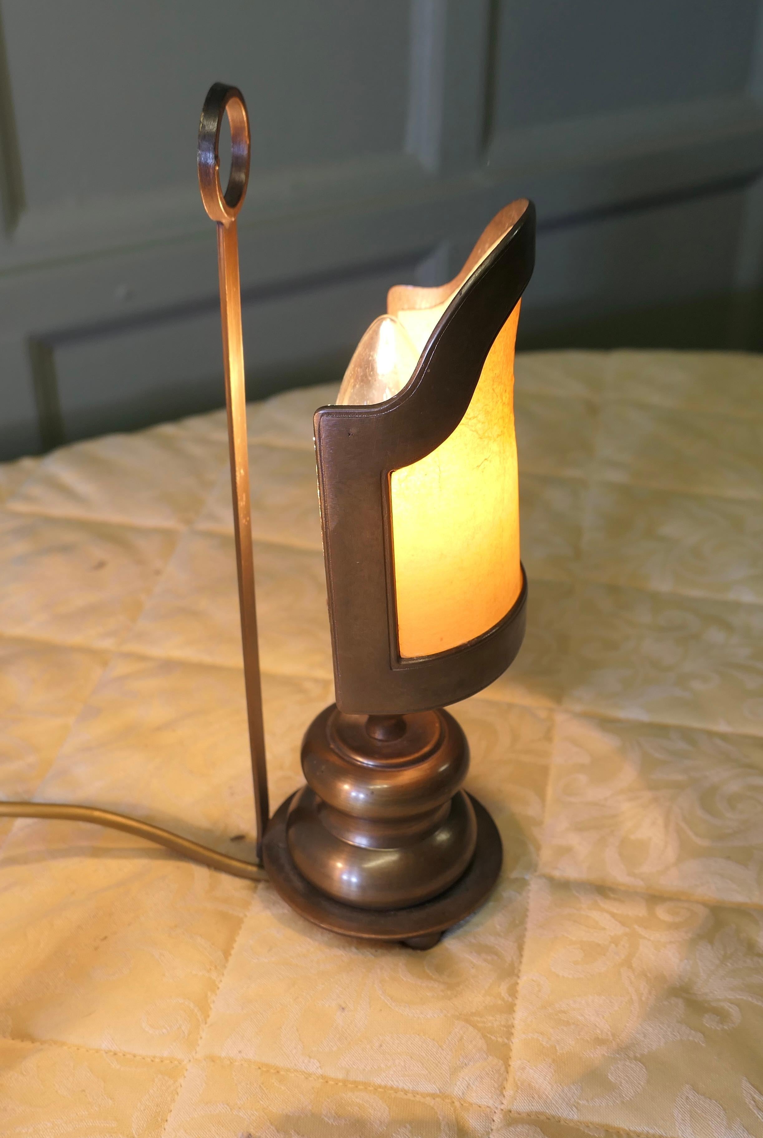 A Pair of Railway Look Bedside Lamps  This is a very unusual pair of lights In Good Condition For Sale In Godshill, Isle of Wight