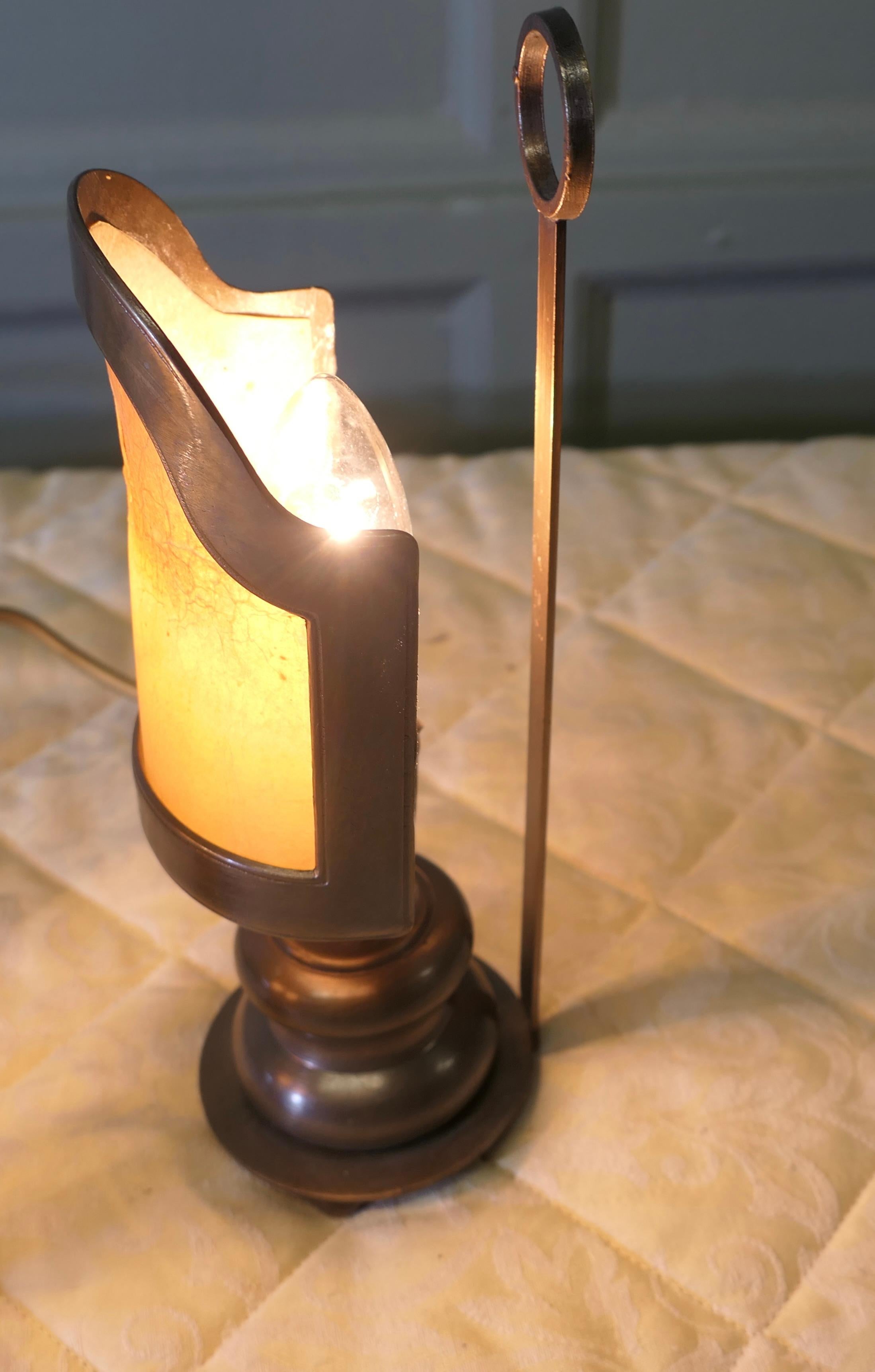 Mid-20th Century A Pair of Railway Look Bedside Lamps  This is a very unusual pair of lights For Sale