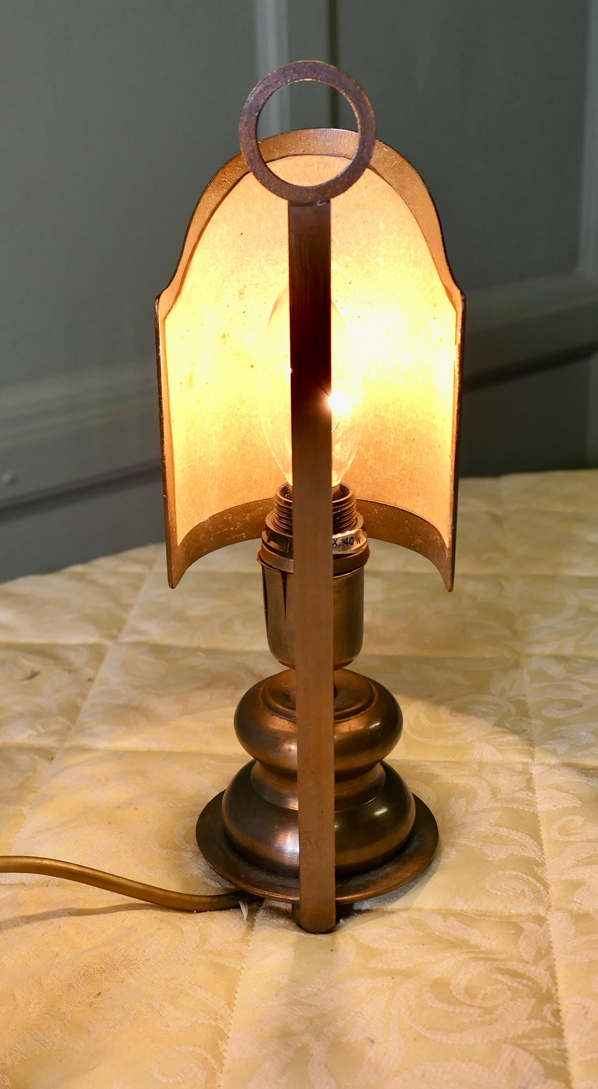 Brass A Pair of Railway Look Bedside Lamps  This is a very unusual pair of lights For Sale