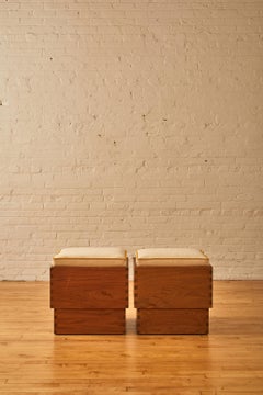 Pair of Ralph Lauren "Desert Modern" Cube Ottoman