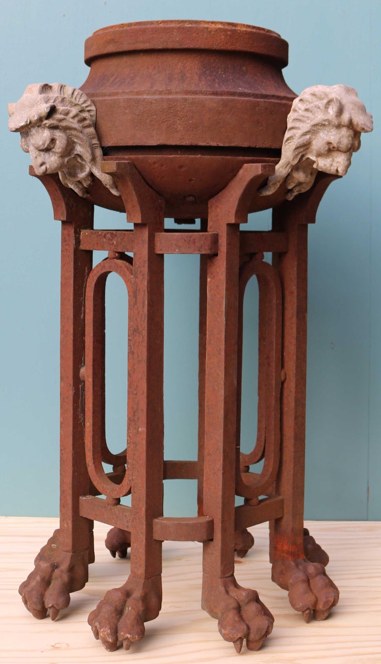 Pair of Rare Antique Cast Iron Braziers For Sale at 1stdibs