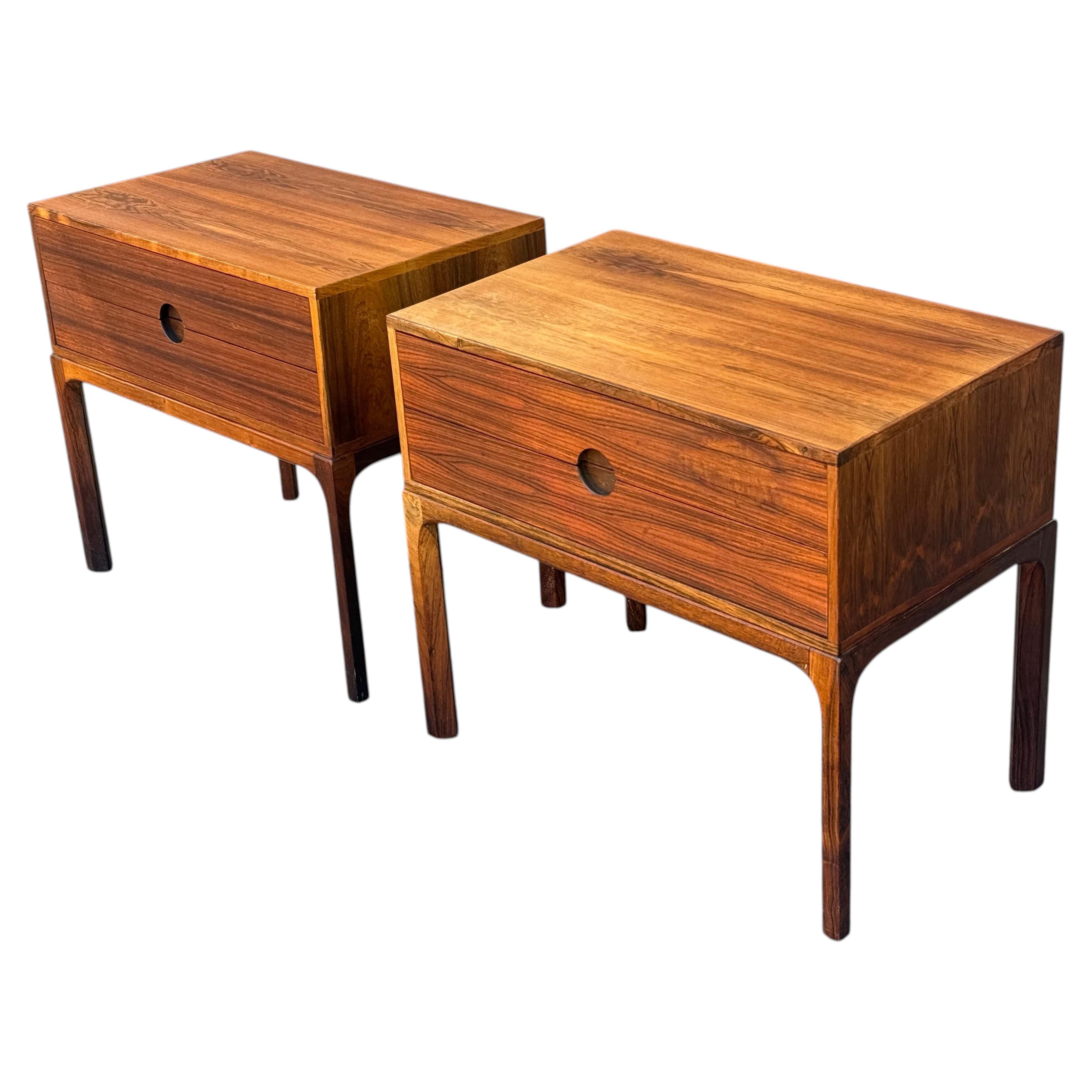 A pair of rare Danish Kai Kristiansen night stands from the 1960's