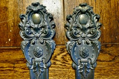Pair of Rare Early English 19th Century Patinated Brass Curtain Tie Backs