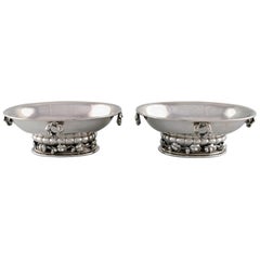 Pair of Rare Georg Jensen Jardinières in Sterling Silver, Dated 1925-1932