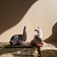 Ein Paar seltene italienische Buchstützen, Saca, 1950er Jahre