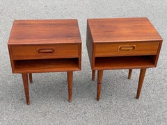 A pair of rare Johannes Andersen for Dyrlund teak nightstands from the 1960´s