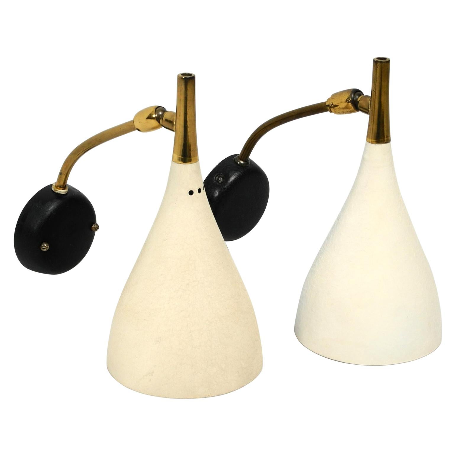 A pair of rare Louis Kalff Mid Century wall lamps for Cosack 