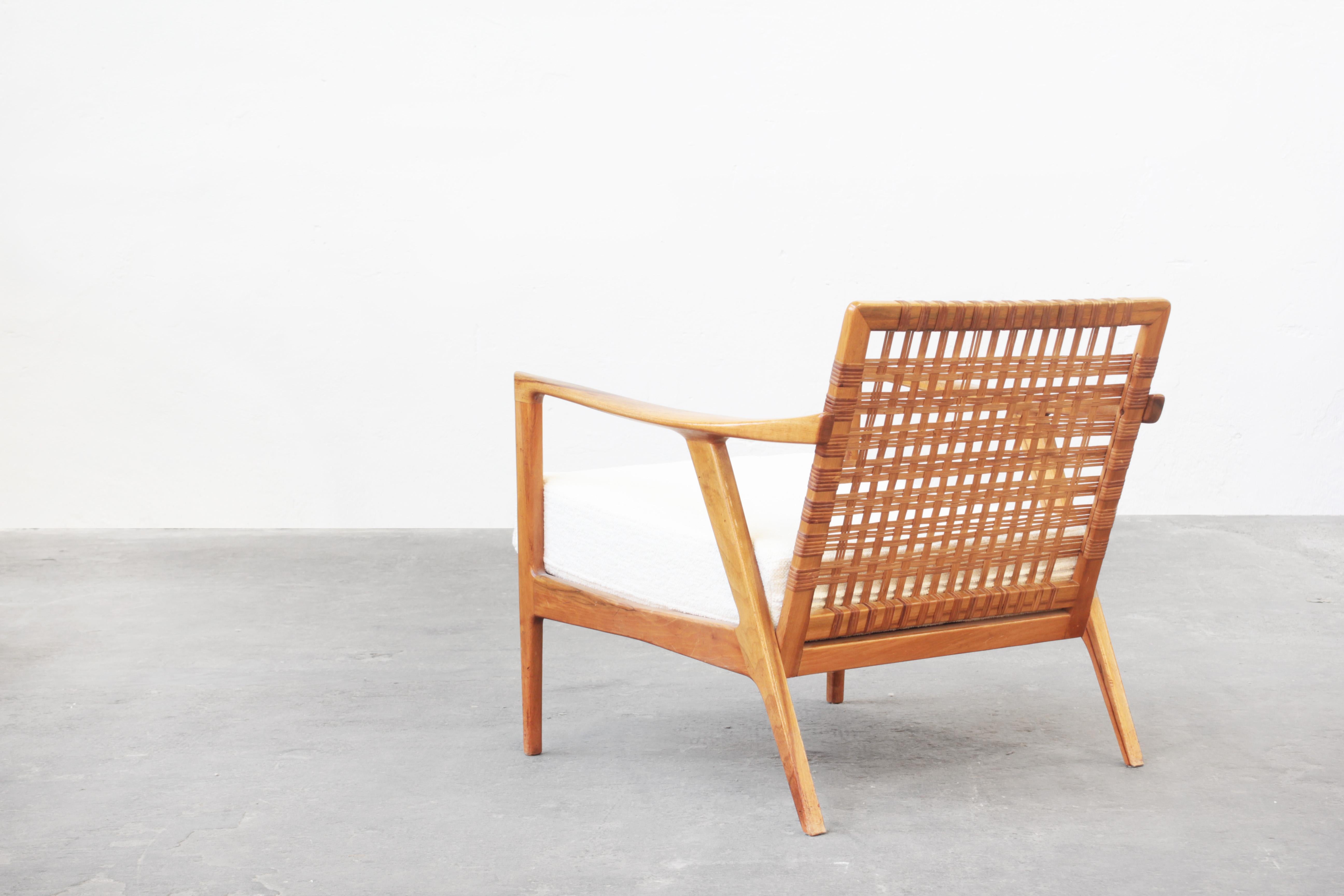 Cane Pair of Rare Lounge Chairs by Knoll Ant., Germany 1960s